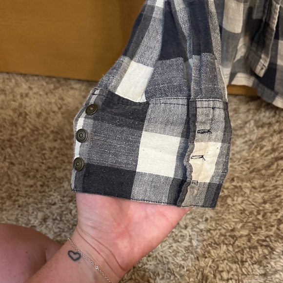 Gilded Intent Blue and White Checkered Shirt - Size L - Picture 3 of 6